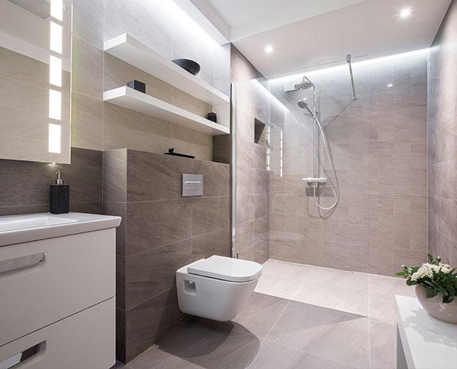 modern style wet room